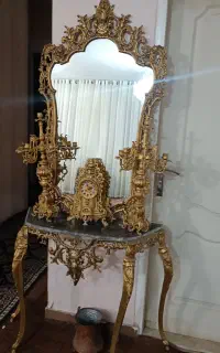آینه شمعدان برونز