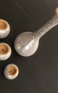 تنگ و سه عدد جا شمعی