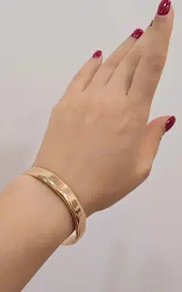 دستبند النگویی ژوپینگ آینه‌ای رزگلد سایز2
