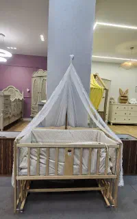 انواع تخت گهواره کنار تخت مادری چوبی(سیسمونی)