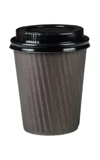 لیوان دبل شات دوجداره کرکره ای مشکی و قهوه ای