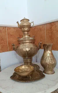سرویس سماوربرنجی برنز طرح روس