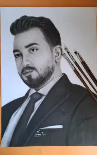 نقاشی سیاهقلم چهره