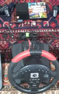 سونی ۲همراه با ۲دسته و فرمان پدال گازودنده دستی