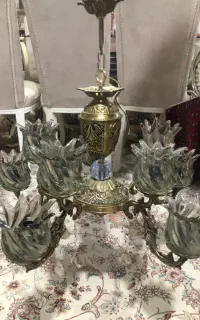 لوستر برنزی  ۵شاخه ۱۰ شعله
