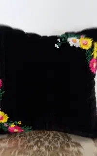 کوسن مخمل روباندوزی دوعددی