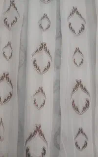 ۲ پرده حریر با یک یال