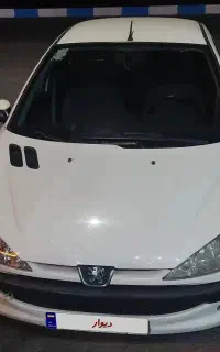پژو ۲۰۶ sd V8سفید مدل۱۳۹۵