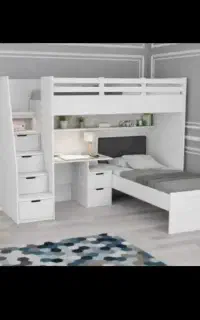 تخت دو طبقه میز تحریر دار