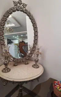اینه شمعدان تمام برنز
