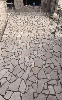 محوطه سازی باغ ویلا، سنگ کاری تاوه ، وغیره