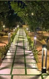 پایه چراغ باغی مدل مدرن  مربع