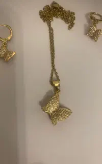 نیم ست استیل پروانه ای نو مناسب هدیه
