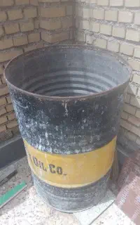 بشکه فلزی ۲عدد