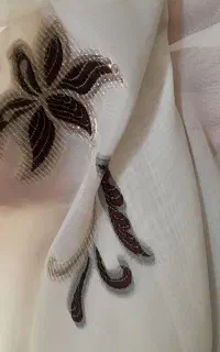 پرده حریر خوش دوخت و شیک و ساعت