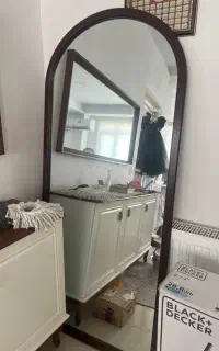 آینه چوبی ایستاده درحد نو