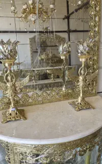 برنز سوگلی گلشهر شمعدان جفتی بانو بالدار