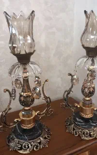 آکبند وشمعدان جفتی وقندان برنز
