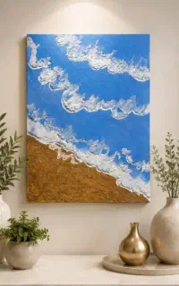 تابلو تکسچر برجسته ساحل