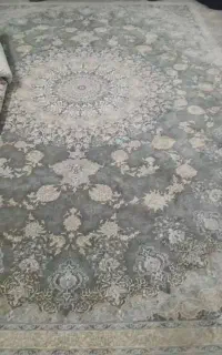 فرش ۱۲ متری طوسی طلایی