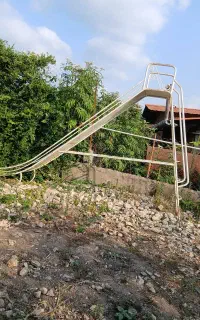 سرسره باغی آهنی کودک،سالم و محکم،مناسب حیاط و باغ