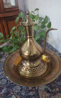 ابریق(گلاب ریز) و کاسه مخصوص جنس برنج