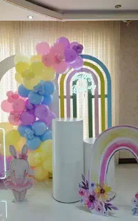 تشریفات بادکنک آرایی گل ارایی جایگاه عروس میزصندلی