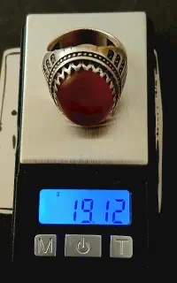 انگشتر نقره مردانه رکاب بزرگ 19گرم