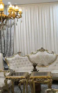 میز جلو مبل و مبل خرچنگی سلطنتی ۹نفره درحد جهیزیه