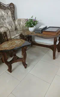 جلو مبلی و ۲تا میز عسلی در حد نو