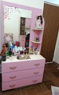 سرویس خواب سه تیکه دخترانه صورتی باربی