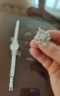 ساعت نقره انگشتر نقره
