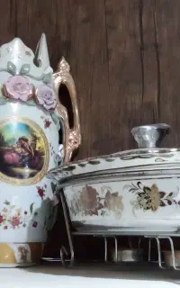 گلدان گل برجسته معاوضه با وسایل قدیمی