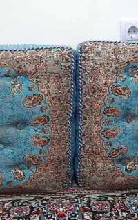پشتی قدیمی ترمه ی دست دوز