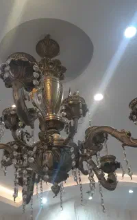لوستر برنجی ۱۰ شعله