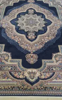 دو تخته فرش12متری700شانه سرمه‌ای رنگ