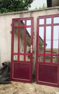 در و پنجره آلمینیوم صنایع سنگین با چارچوب و توری