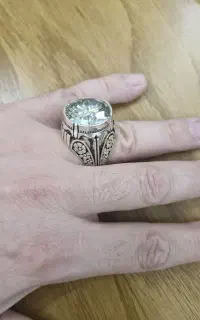 انگشتر خاص و کلکسیونی با نگین موزانایت(الماس روسی)
