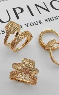 حلقه و پشت حلقه ای و انگشتر ژوپینگ
