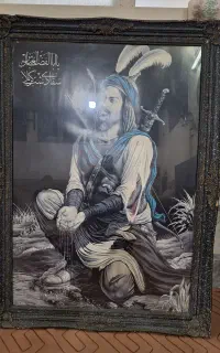تابلوعکس حضرت ابولفظل (ع)سیاه وسفید