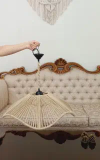 لوستر مکرومه مدل دریا(تولید کارگاه چهار فصل)