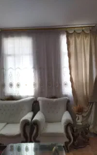 پرده پذیرایی،شیک،همراه با زیر پرده و چوب پرده