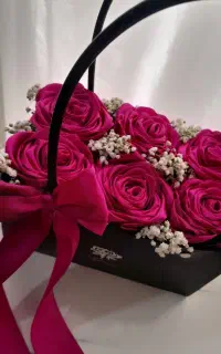 دسته گل روبانی