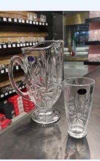 پارچ و لیوان بلور وشیرینی خوری