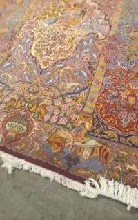 فرش ۱۲متری کاشمر طرح شکارگاه
