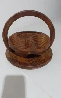 ظرف مزه یا آجیل خوری یا شکلات خوری چوبی