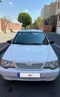 پراید ۱۱۱ سفید مدل ۹۸ بی رنگ