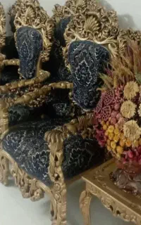 مبل سلطنتی ۹ نفره با جلو مبلی کار شده