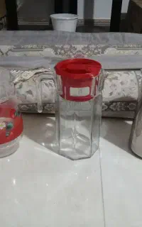 پارچ آب شیشه ای و استیل