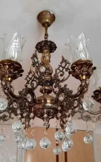 لوستر 6شاخه برنز